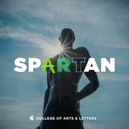 Screen capture of MSU social graphic of the spartan statute